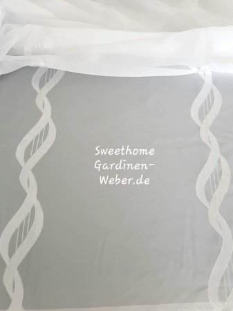 Scherli Voile weiß 280 cm.