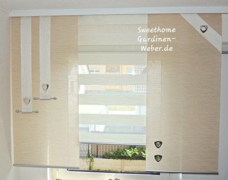 Flächenvorhängen 3-er Set beige